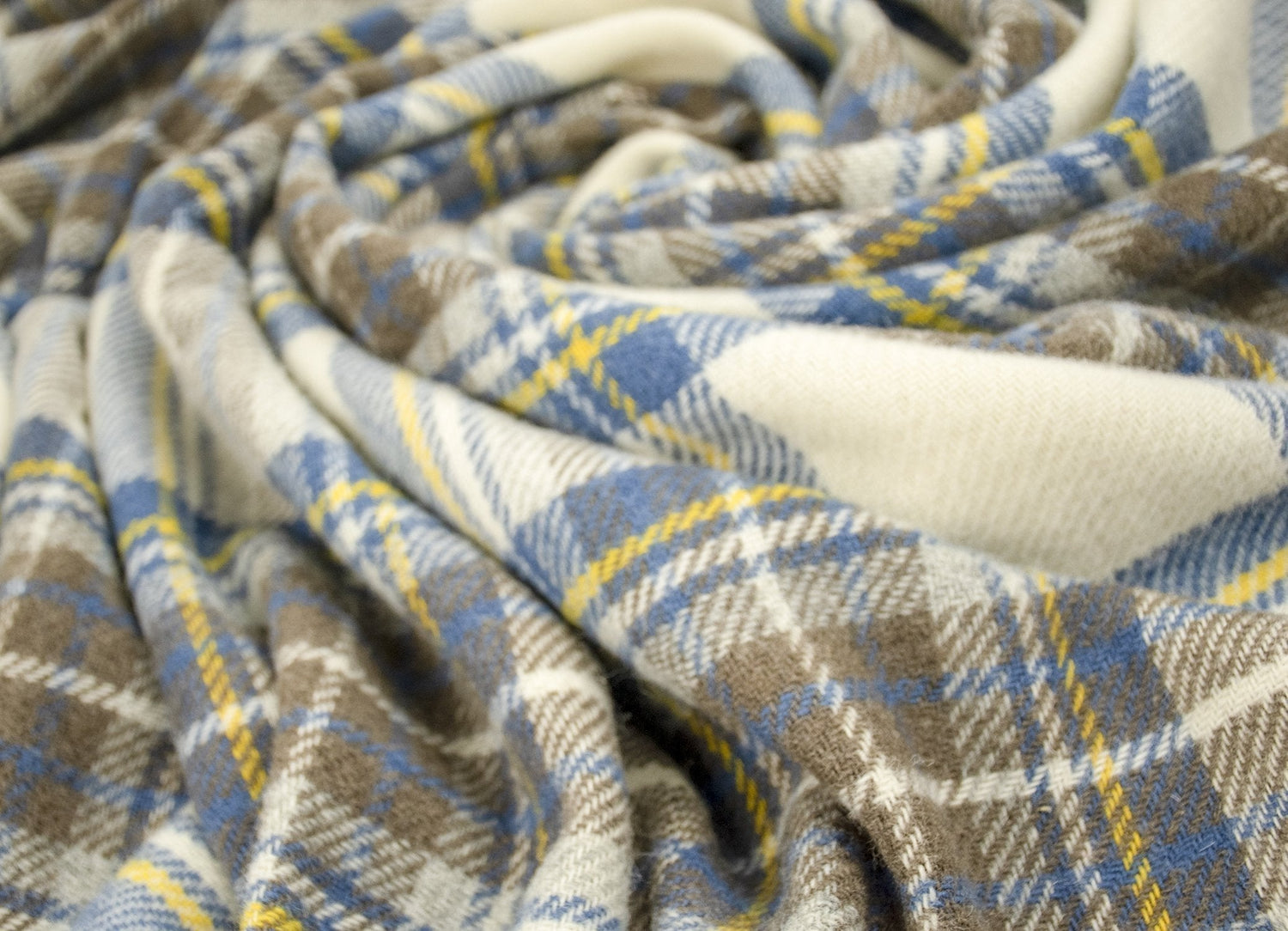 Prince of Scots Highland Tweed Pure New Wool Throw (Muted Blue Stewart)-Throws and Blankets-Prince of Scots-810032752071-J4050028-11-Prince of Scots