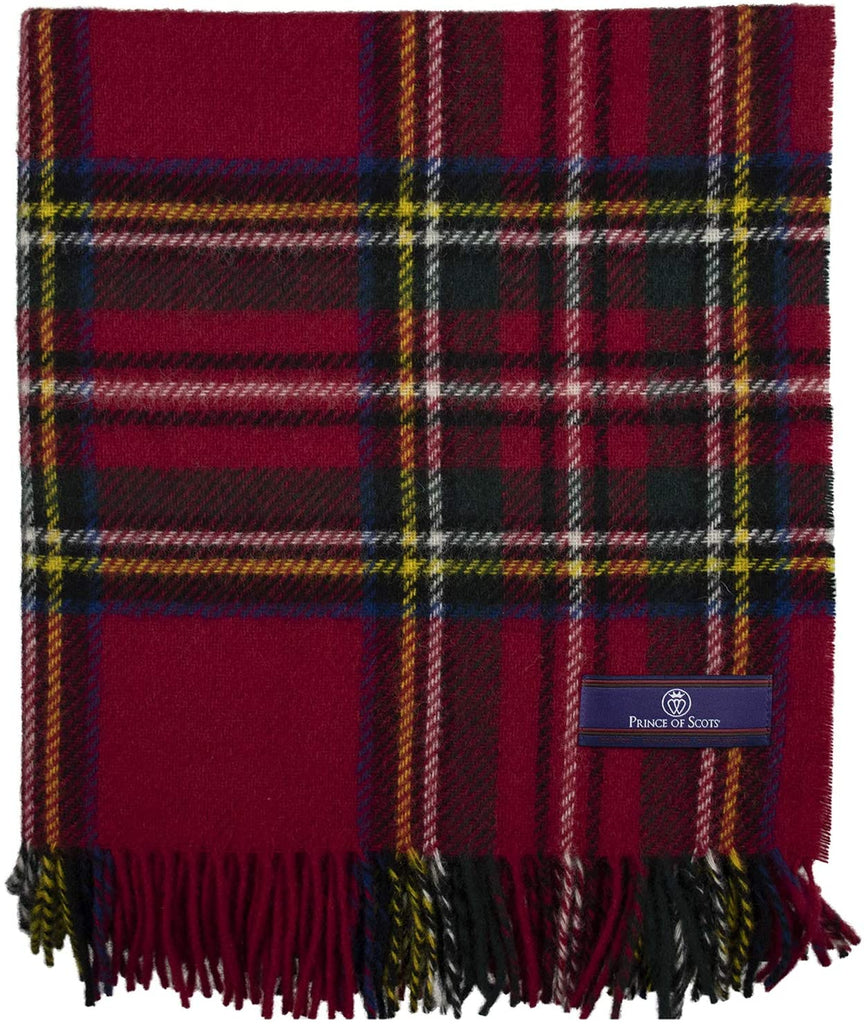 Prince of Scots Highland Tweed Pure New Wool Throw ~ Royal Stewart ~-Throws and Blankets-810032750831-J4050028-12-Prince of Scots