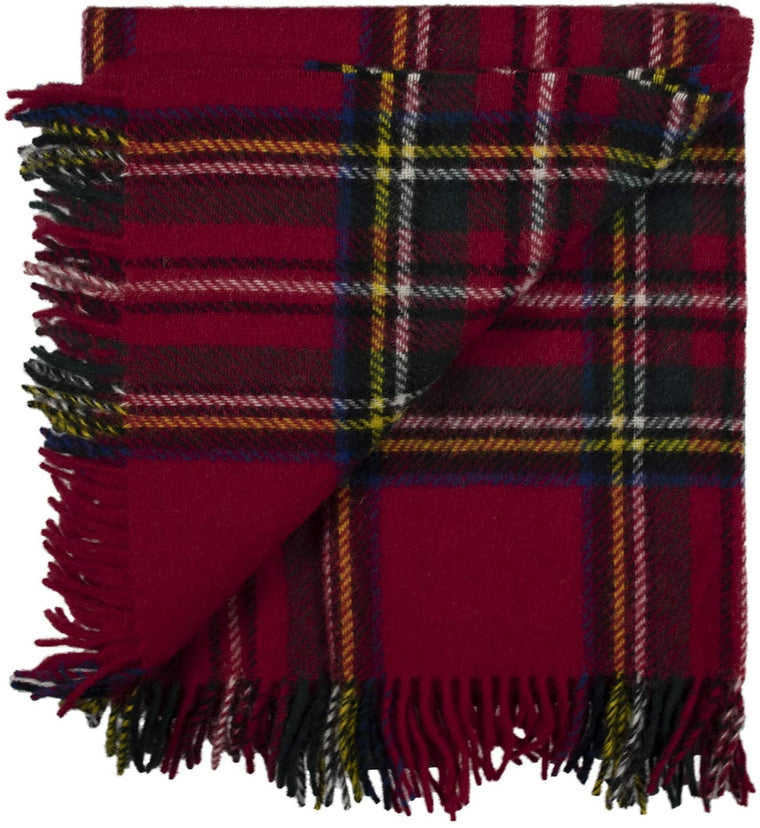 Prince of Scots Highland Tweeds Pure New Wool Throw ~ Royal Stewart ~