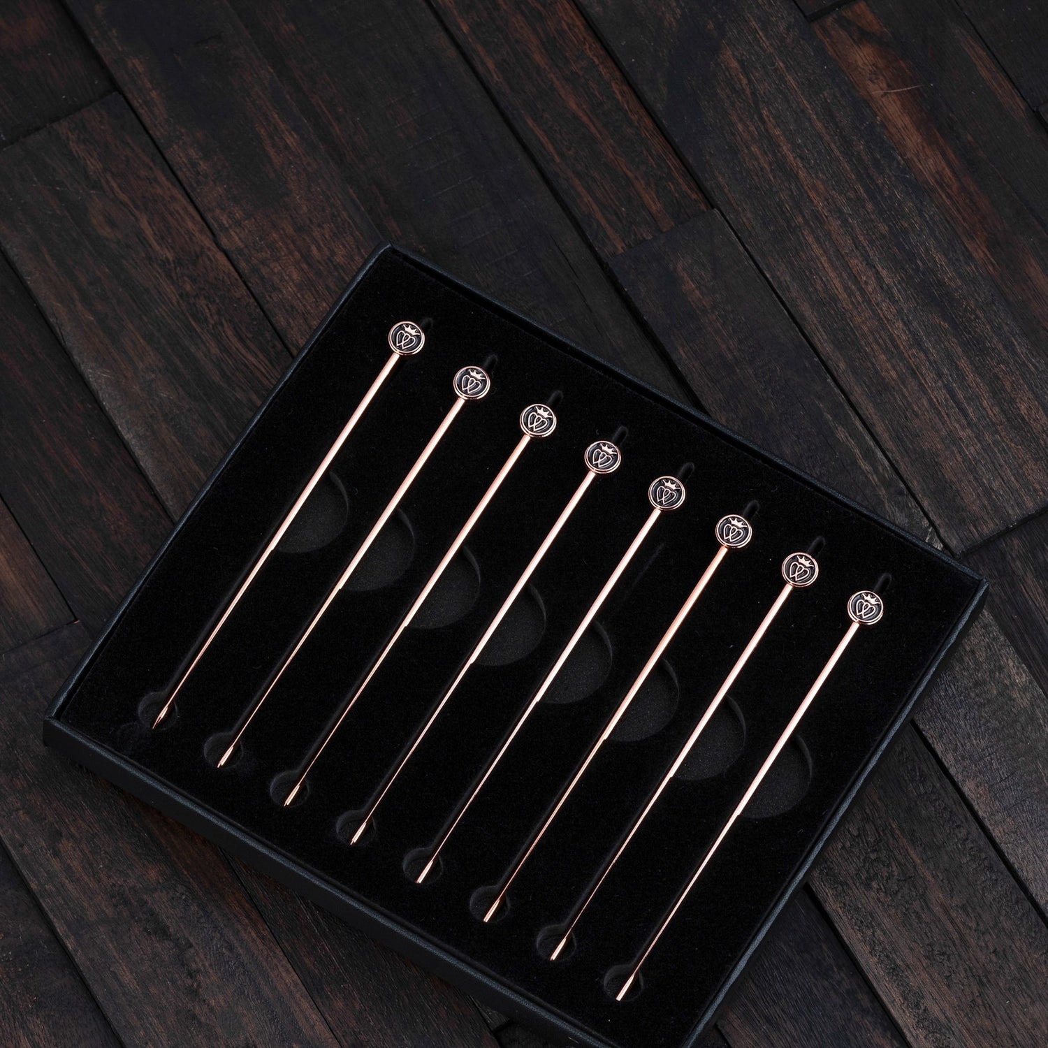 Prince of Scots Luckenbooth 8-Pack XL-Cocktail Picks (Copper in Gift Box)-Barware-810032752934-CopperLogoPick-Prince of Scots