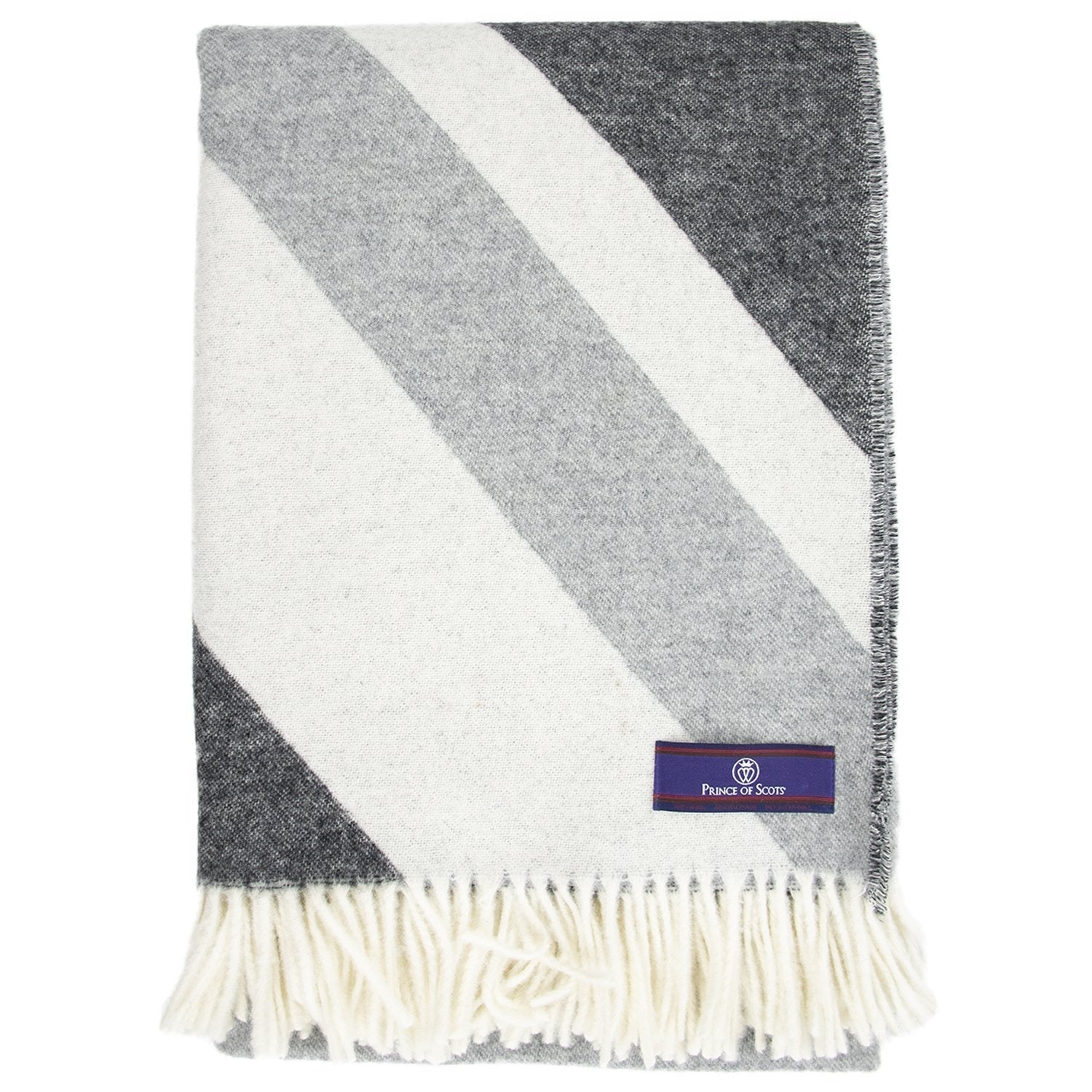 Prince of Scots Monochromatic Union Jack Merino Wool Throw-Throws and Blankets-Prince of Scots-Prince of Scots