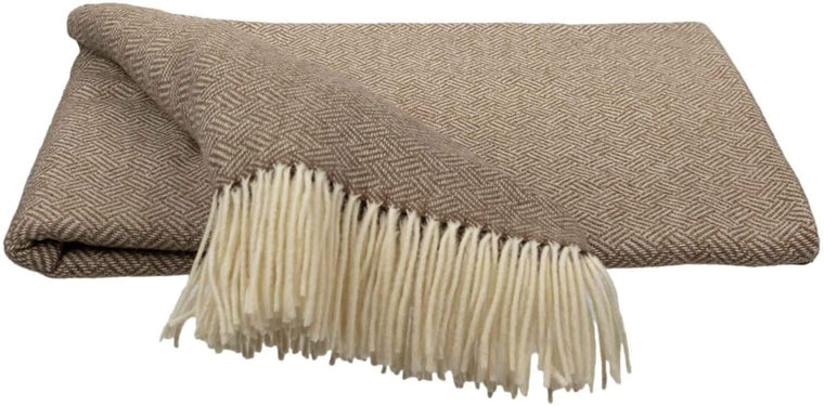 Southampton Home Merino Wool Basket Weave Throw (Bronze)