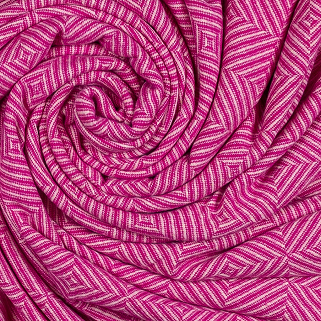 Southampton Home Merino Wool Geometric Throw (Pink)-Throws and Blankets-GeoPink-Prince of Scots