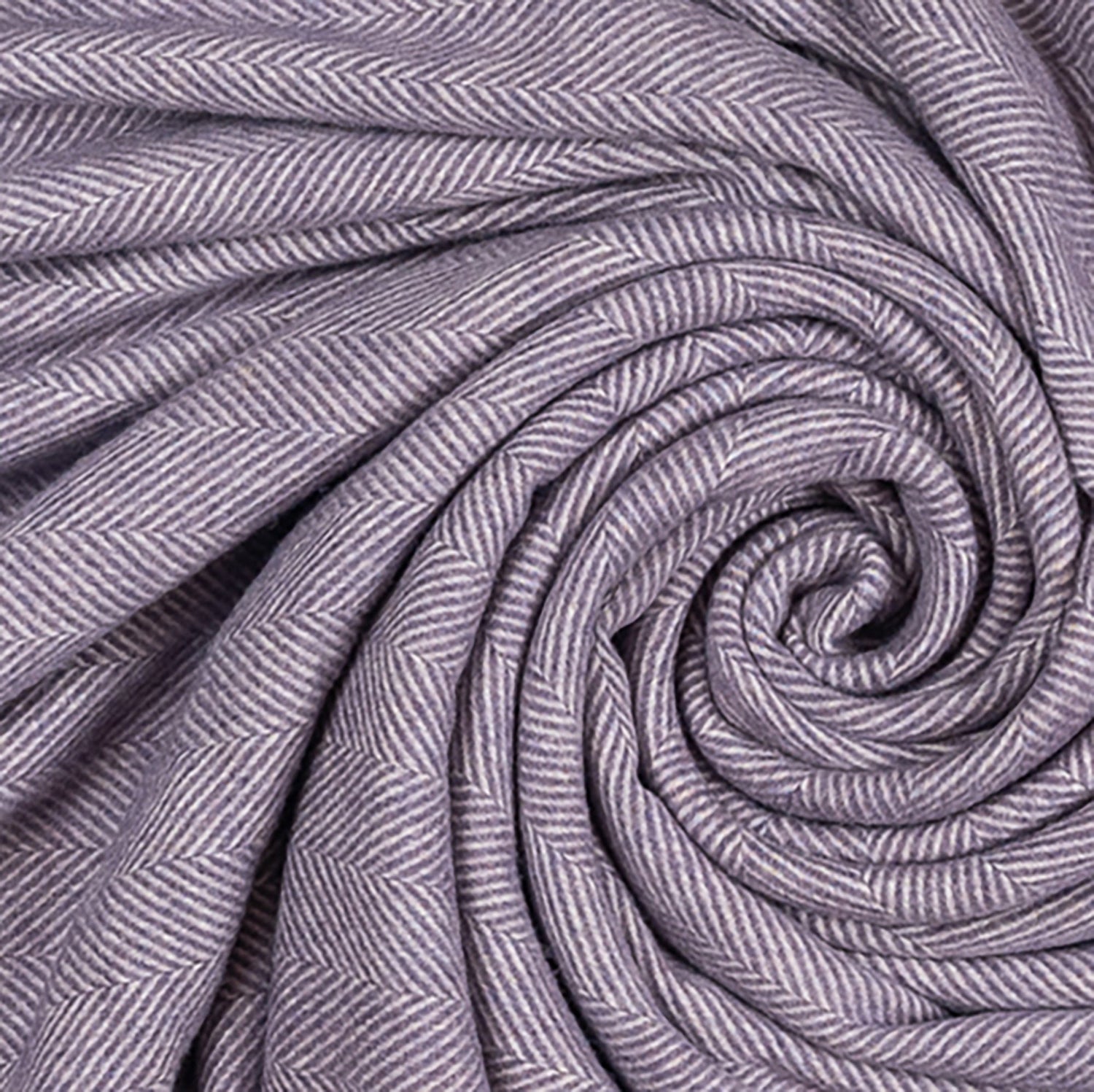Southampton Home Merino Wool Herringbone Throw (Lavender)-Throws and Blankets-Q0290011-Prince of Scots