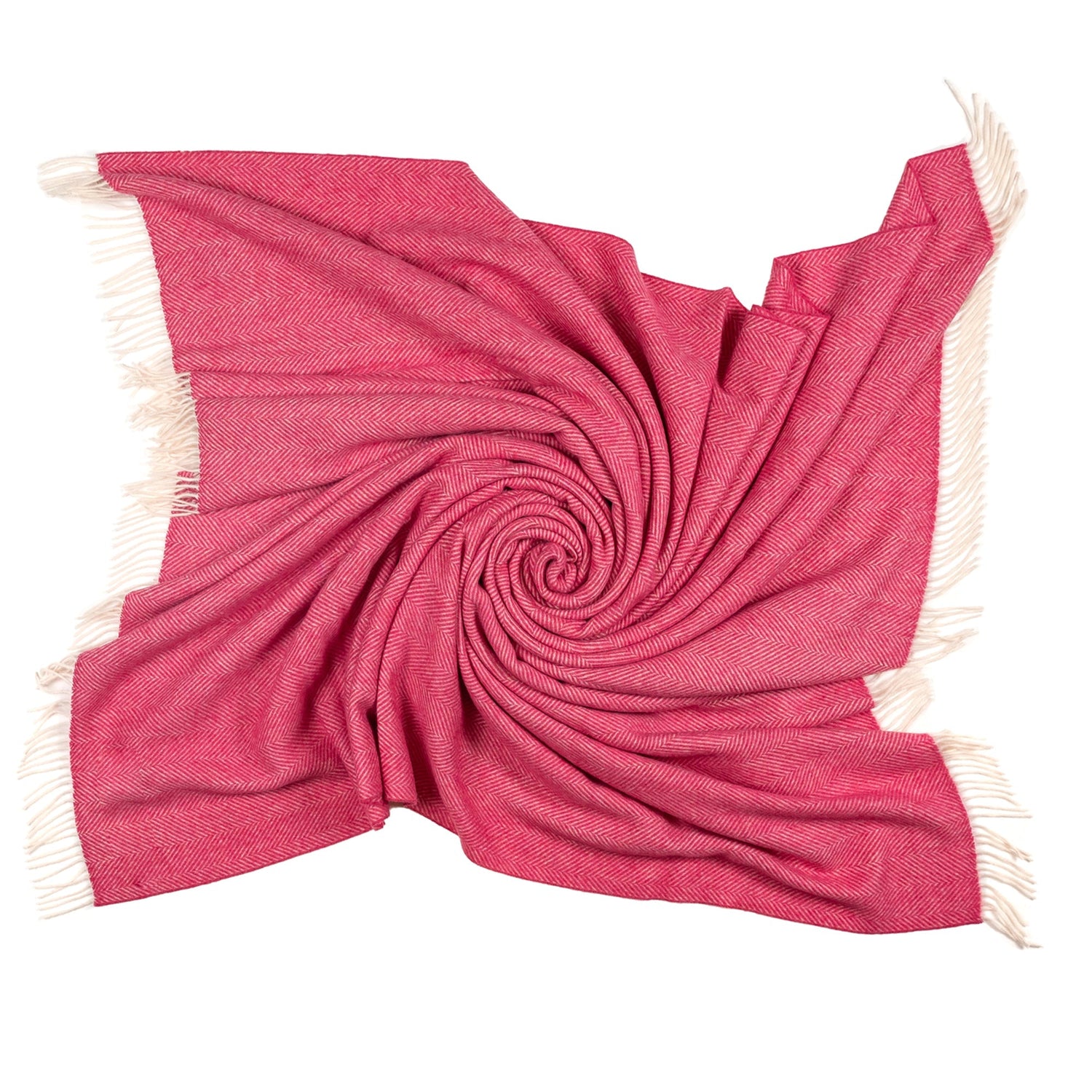 Southampton Home Merino Wool Herringbone Throw (Pink )-Throws and Blankets-Q029005-Prince of Scots