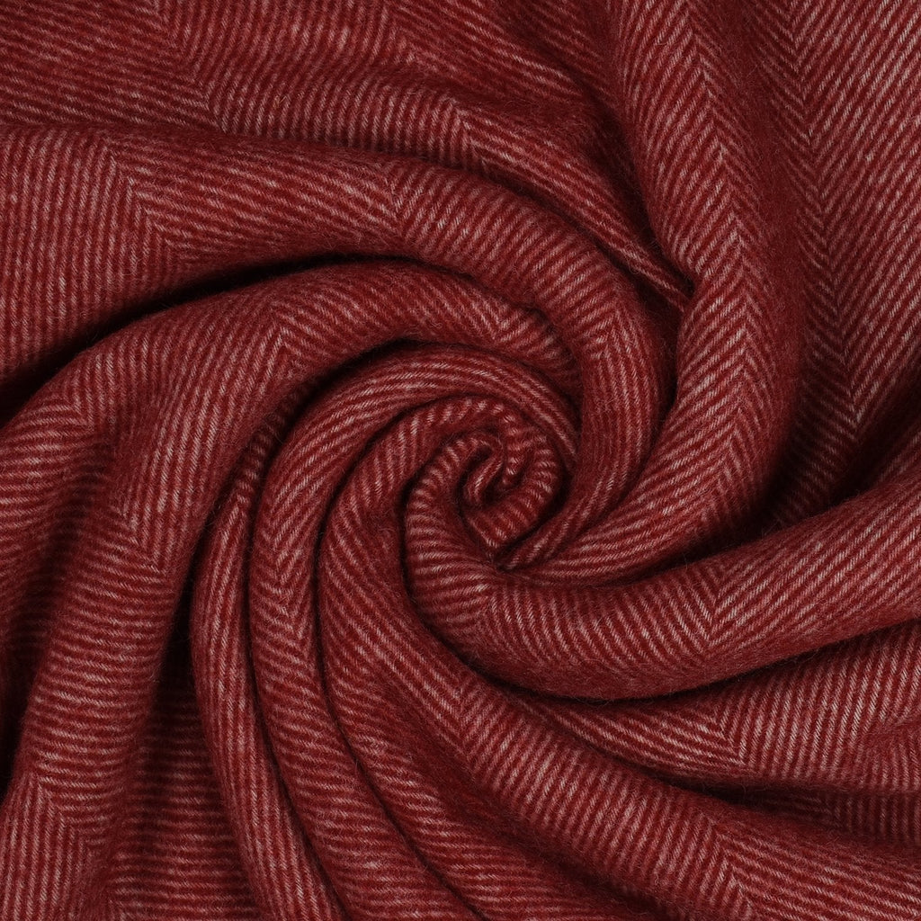 Southampton Home Wool Herringbone Throw (Cherry)-Throws and Blankets-Prince of Scots-810032750978-Q028001-22-Prince of Scots