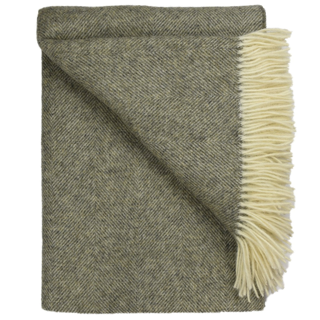 Southampton Home Wool Herringbone Throw (Estate Grey)-Throws and Blankets-Prince of Scots-810032750916-Q028001-03-Prince of Scots