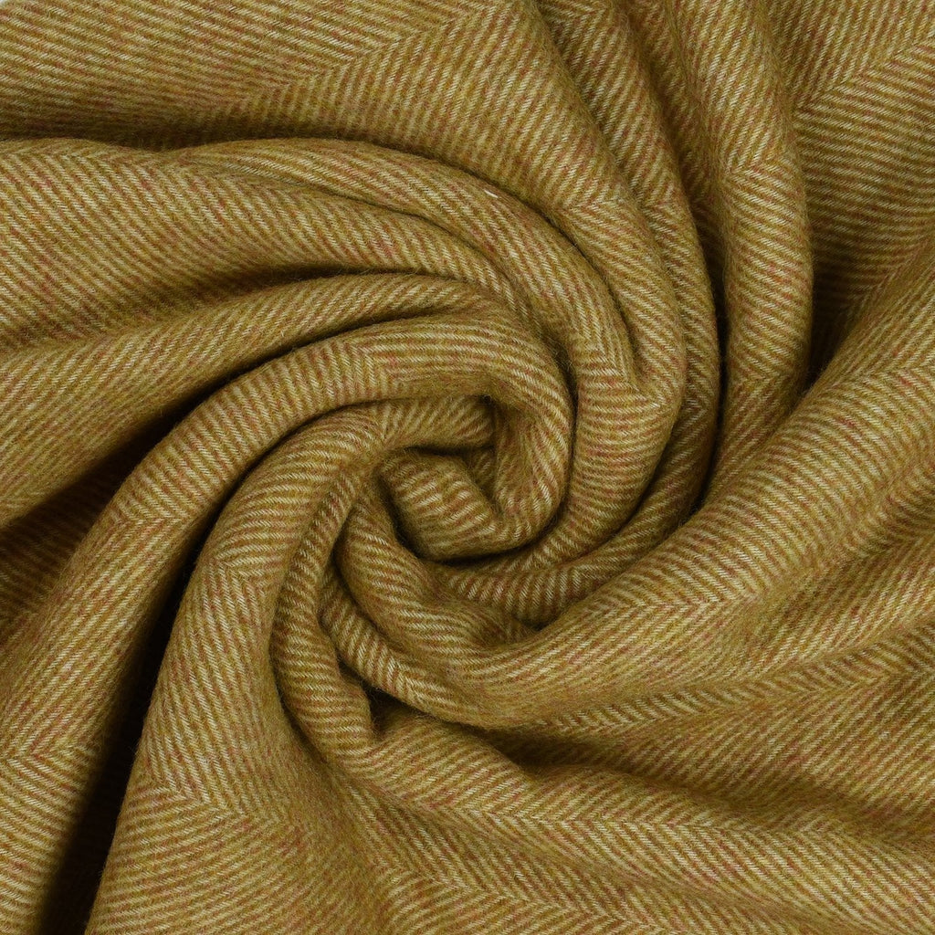 Southampton Home Wool Herringbone Throw (Gold)-Throws and Blankets-Prince of Scots-810032751005-Q028001-05-Prince of Scots