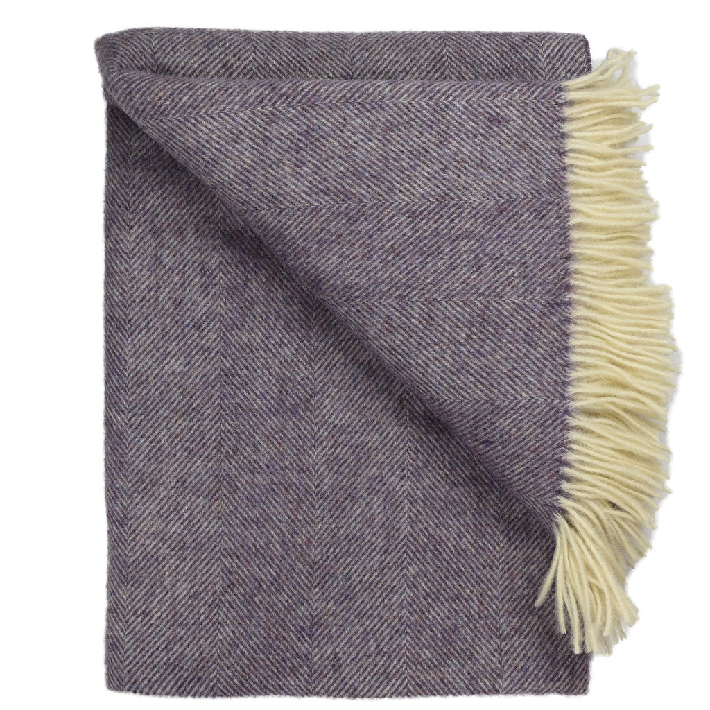 Southampton Home Wool Herringbone Throw (Lavender)-Throws and Blankets-Prince of Scots-810032750985-Q028001-18-Prince of Scots