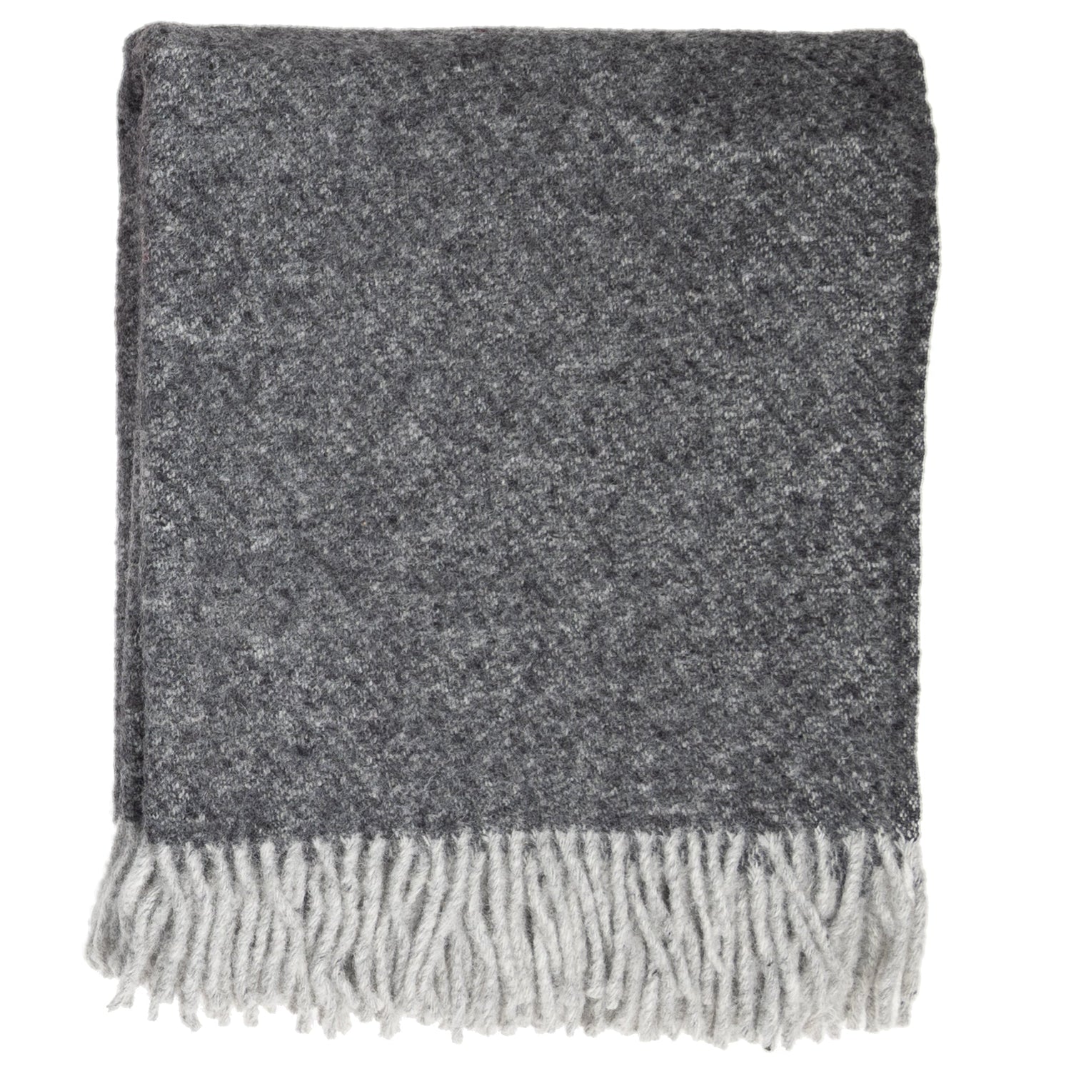 Southampton Home Wool Twill Throw Blanket (Charcoal)-Throws and Blankets-SHWoolTwillCharcoal-Prince of Scots