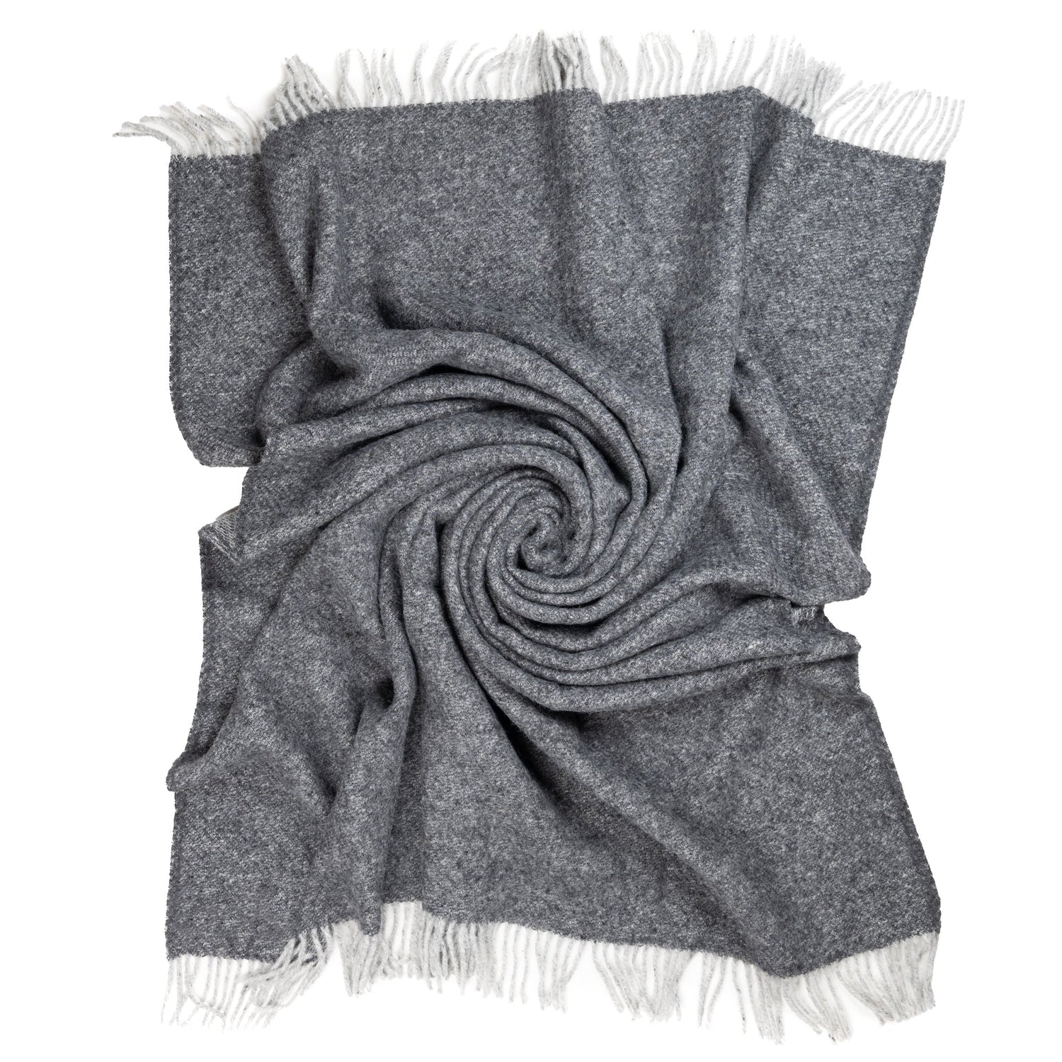 Southampton Home Wool Twill Throw Blanket (Charcoal)-Throws and Blankets-SHWoolTwillCharcoal-Prince of Scots