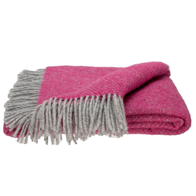 Southampton Home Wool Twill Throw Blanket (Hydrangea Pink)