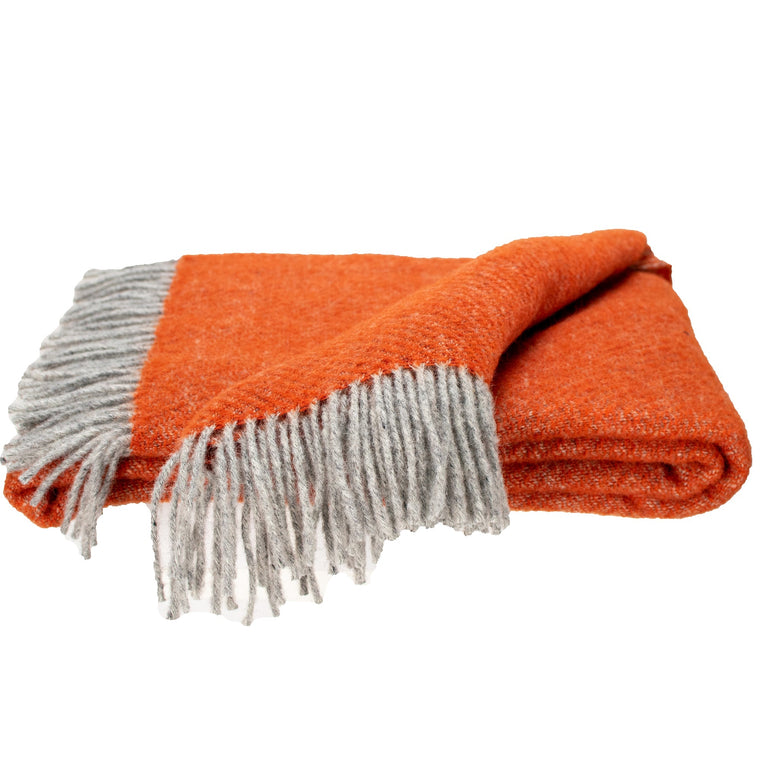 Southampton Home Wool Twill Throw Blanket (Poppy Orange)